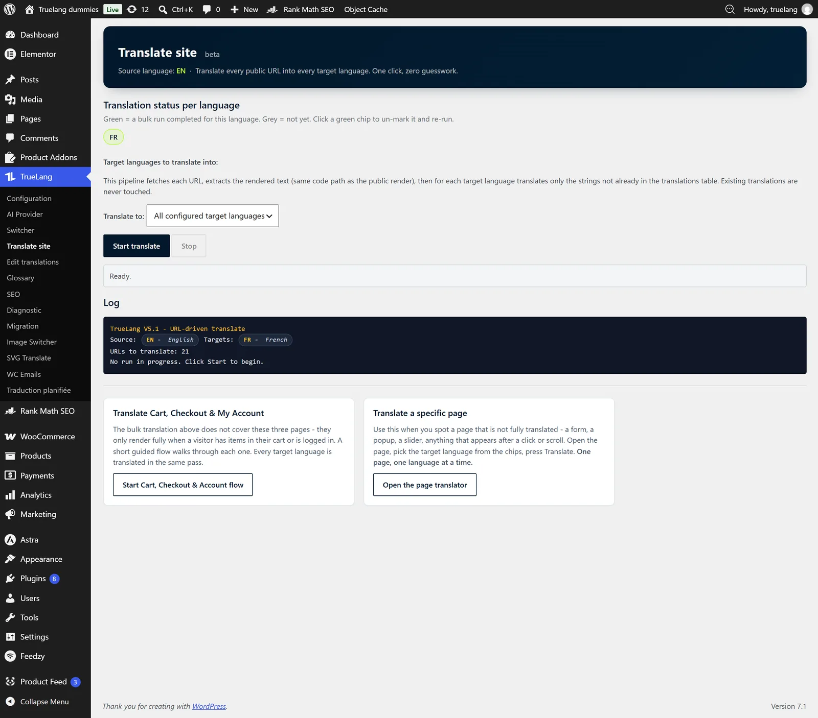 Translate the entire site, with one button